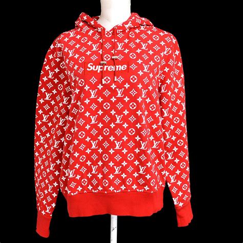 legit check supreme louis vuitton hoodie|Supreme x Louis Vuitton Box Logo Hooded Sweatshirt Red .